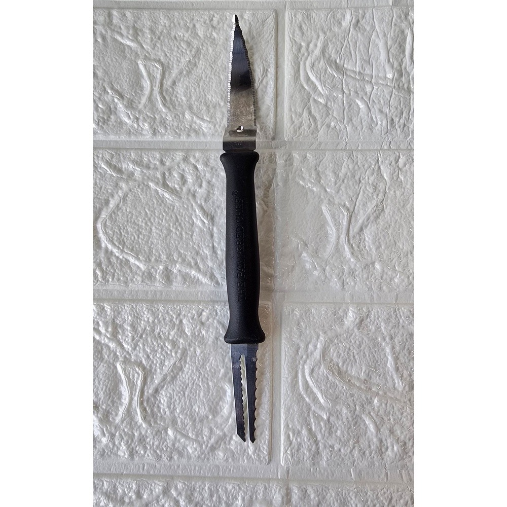 Pampered Chef Grapefruit Knife‎ Black Handle Stainless Steel USA Fruit Tool